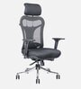 Airavat Breathable Mesh Office Chair In Black Colour