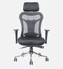 Airavat Breathable Mesh Office Chair In Black Colour