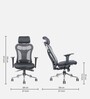 Airavat Breathable Mesh Office Chair In Black Colour
