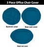 Airforce Blue  Polyester Blend Solid 16x16 Inches Chair Covers  (1 piece)