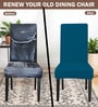 Airforce Blue Polycotton Solid 14x18 Inches Chair Covers  (1 piece)