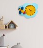 Airplane Multicolor wooden Kids Wall Clock