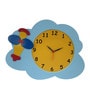 Airplane Multicolor wooden Kids Wall Clock