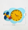 Airplane Multicolor wooden Kids Wall Clock