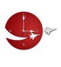 Brown MDF Airplane Modern Wall Clock