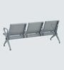 Airport 3 Seater Metal Guest Chair In Grey Color