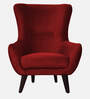 Airtimes Velvet Wing chair in Wine Red Colour