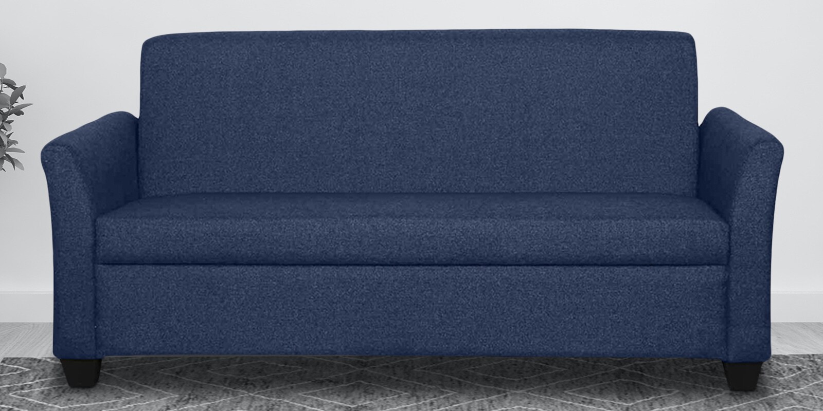 Ajmer 3 Seater Sofa in Cherry Blue Colour