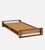 Ajaccio Sheesham Wood Low Height Single Bed In Rustic Teak Finish