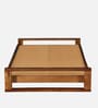 Ajaccio Sheesham Wood Low Height Single Bed In Rustic Teak Finish