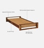 Ajaccio Sheesham Wood Low Height Single Bed In Rustic Teak Finish