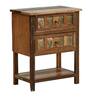 Ajiva Solid Wood Bedside Chest In Distress Finish