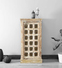 Ajiva Solid Wood Cabinet In Distress Finish