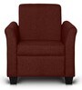 Ajmer Fabric 1 Seater Sofa in Cherry Red Colour