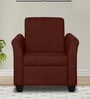 Ajmer Fabric 1 Seater Sofa in Cherry Red Colour