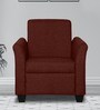 Ajmer Fabric 1 Seater Sofa in Cherry Red Colour