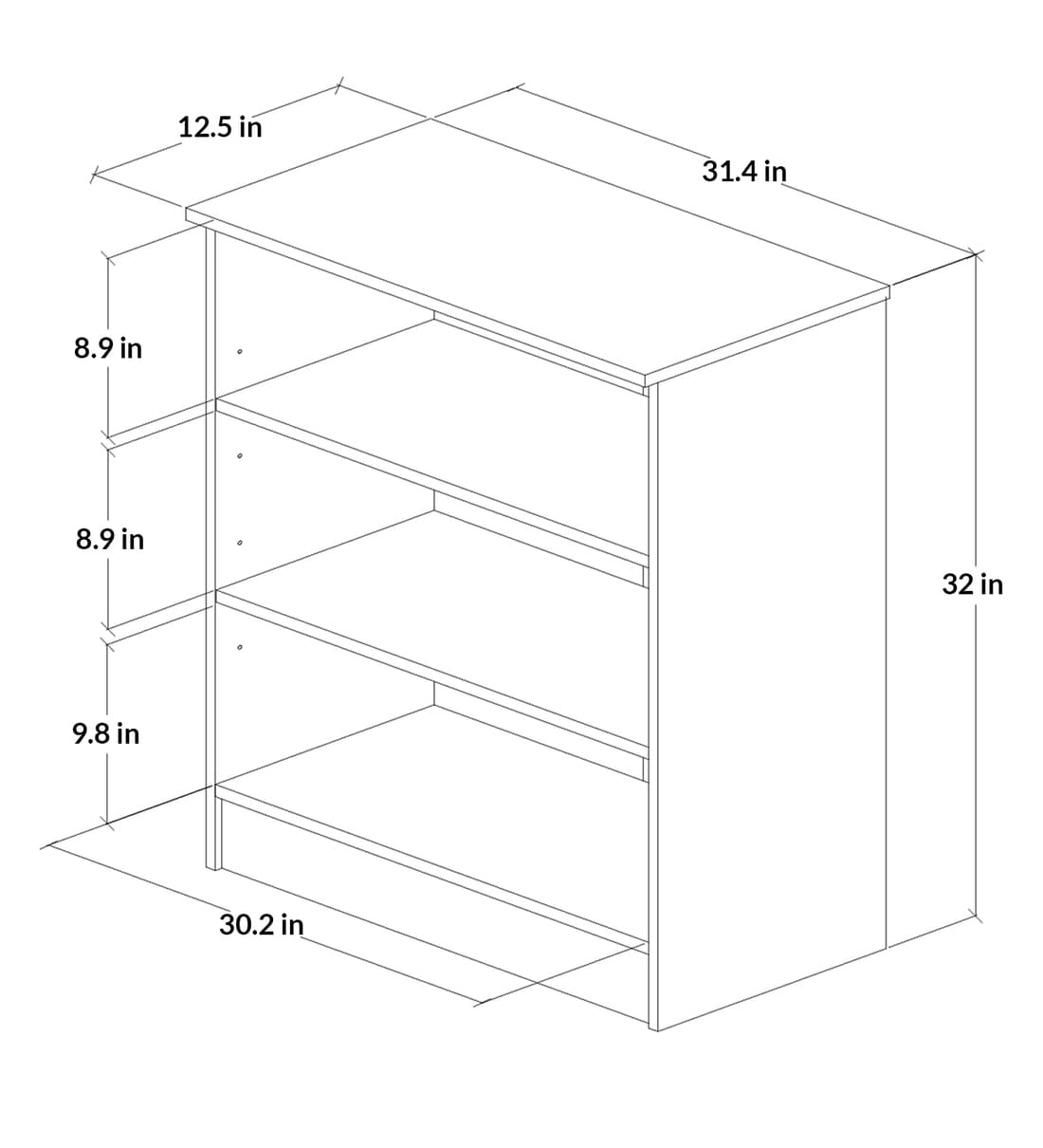 Buy Akira Three Tier Book Shelf in Wenge Finish - Mintwud By Pepperfry ...