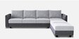 Akrons 6 Seater L Shape Sofa Set In Light Greyy & Dark Grey Colour