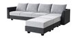 Akrons 6 Seater L Shape Sofa Set In Light Greyy & Dark Grey Colour