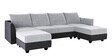 Akrons 6 Seater L Shape Sofa Set In Light Greyy & Dark Grey Colour