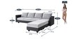 Akrons 6 Seater L Shape Sofa Set In Light Greyy & Dark Grey Colour