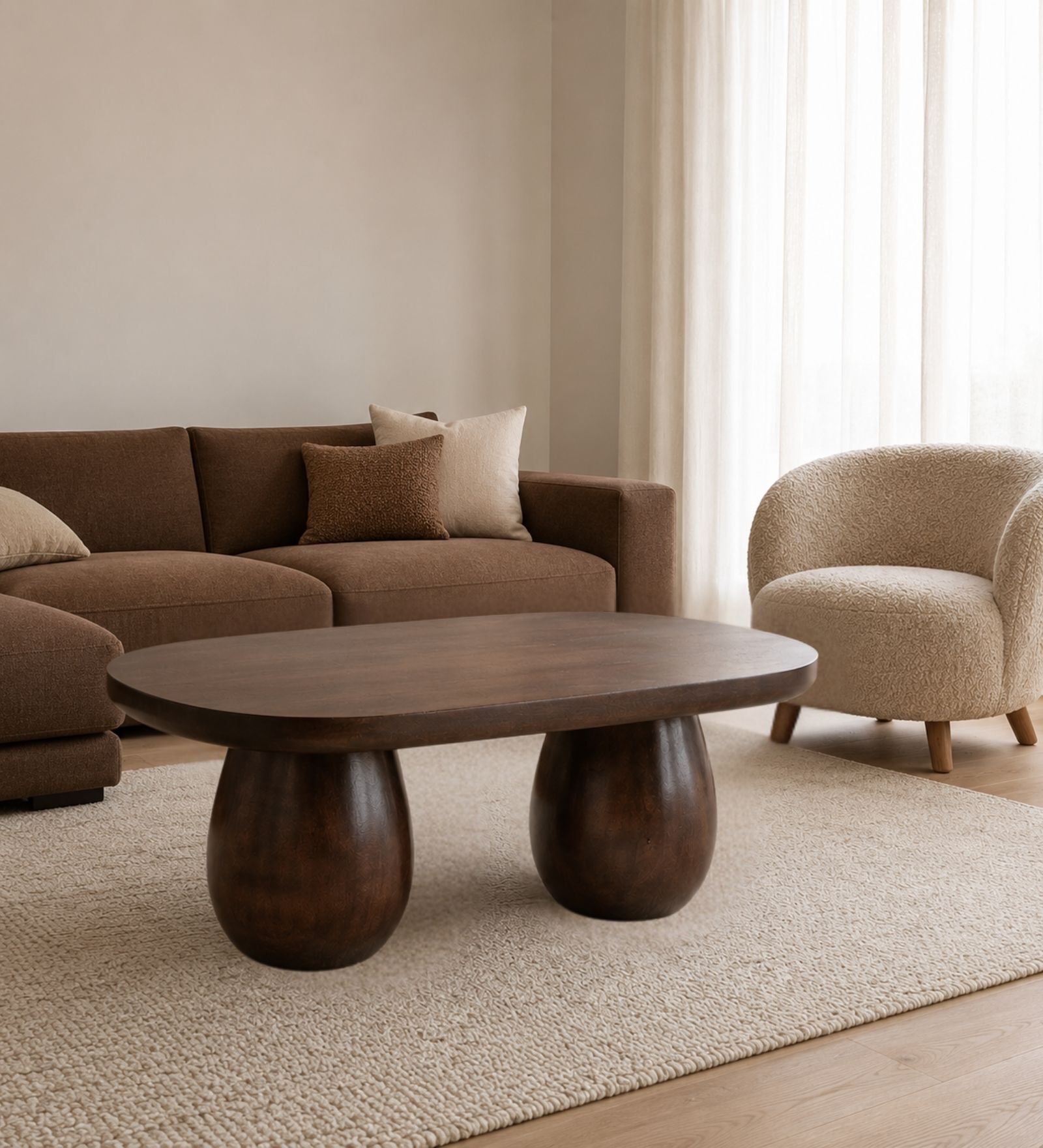 Akira Centre Table In Dark Walnut Finish