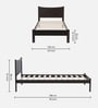 Akako Solid Wood Single Bed in Warm Chestnut Finish