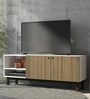 Akemi TV Console In White & Walnut Finish