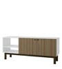 Akemi TV Console In White & Walnut Finish