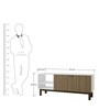 Akemi TV Console In White & Walnut Finish