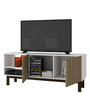 Akemi TV Console In White & Walnut Finish