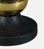 Akenside End Table In Black & Golden Finish with Marble Top