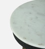 Akenside End Table In Black & Golden Finish with Marble Top