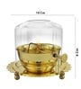 Akhand Jyot Diya with Wick Lifting Lever Brass Oil Lamp (Golden)