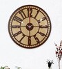 Akila Engineered Wood Brown Wall Clock