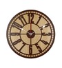 Akila Engineered Wood Brown Wall Clock