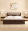 Akin King Size Bed in Walnut Finish