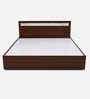 Akin Queen Size Bed in Walnut Finish