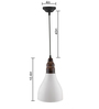 Akina White Metal Hanging Light