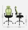 Akira High Back Breathable Mesh Ergonomic Chair with Adjustable Lumbar Support in Green Color