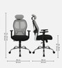 Akira High Back Breathable Mesh Ergonomic Chair with Adjustable Lumbar Support in Grey Color