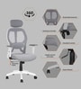 Akira High Back Breathable Mesh Ergonomic Chair with Adjustable Lumbar Support in White Color