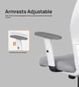Akira High Back Breathable Mesh Ergonomic Chair with Adjustable Lumbar Support in White Color