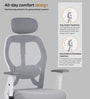 Akira High Back Breathable Mesh Ergonomic Chair with Adjustable Lumbar Support in White Color
