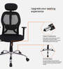 Akira High Back Ergonomic Chair with Adjustable Lumbar Support in Black Colour