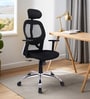 Akira High Back Ergonomic Chair with Adjustable Lumbar Support in Black Colour