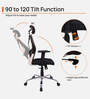Akira High Back Ergonomic Chair with Adjustable Lumbar Support in Black Colour