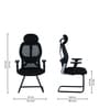 Akira High Back Visitor Chair in Black Colour