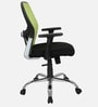 Akira Mid  Back Breathable Mesh Ergonomic Chair with Adjustable Lumbar Support in Green Color