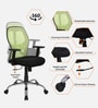 Akira Mid  Back Breathable Mesh Ergonomic Chair with Adjustable Lumbar Support in Green Color
